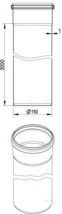 Blucher Drainage -  110mm Pipe Apr 3000mm Long 811.300.110 S