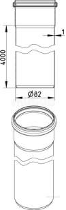 Blucher Drainage -  82mm Pipe Apr 4000mm Long 811.400.082 S