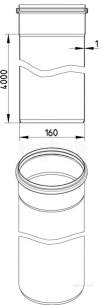 Blucher Drainage -  160mm Pipe Apr 4000mm Long 811.400.160 S