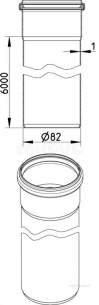 Blucher Drainage -  82mm Pipe Apr 6000mm Long 811.600.082 S