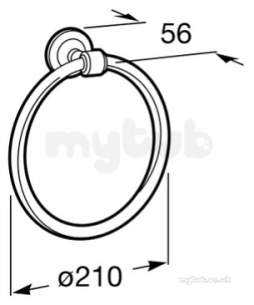 Roca Bathroom Accessories -  Roca Hotels Towel Ring 20 Cm 815425001