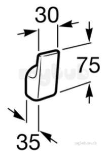 Roca Bathroom Accessories -  Roca Select Robe Hook 816301001