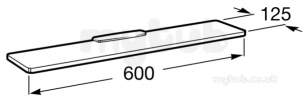 Roca Bathroom Accessories -  Roca Select Shelf 600mm 816306001