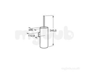 Roca Bathroom Accessories -  Victoria Toilet Brush Holder And Cover