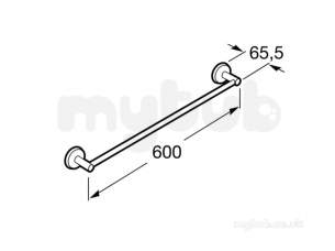 Roca Bathroom Accessories -  Roca Twin 600mm Towel Rail 816710001