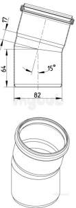 Blucher Europipe Range -  Blucher 15 Deg Bend-82mm 820.015.082