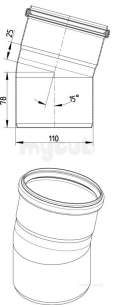 Blucher Europipe Range -  Blucher 15 Deg Bend-110mm 820.015.110