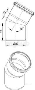 Blucher Europipe Range -  Blucher 30 Deg Bend-82mm 820.030.082