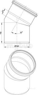 Blucher Europipe Range -  Blucher 30 Deg Bend-160mm 820.030.160