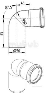 Blucher Europipe Range -  Blucher 50mm S/s 87.5 Deg Bend 820.090.050