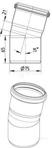 Blucher Drainage -  Blucher 15 Deg Bend-75mm 820.015.075 S