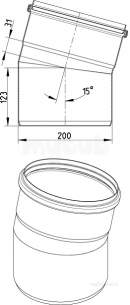 Blucher Drainage -  Blucher 15 Deg Bend-200mm 820.015.200 S