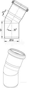 Blucher Drainage -  Blucher 30 Deg Bend-50mm 820.030.050 S