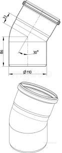 Blucher Drainage -  Blucher 30 Deg Bend-110mm 820.030.110 S