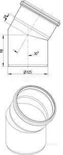 Blucher Drainage -  Blucher 30 Deg Bend-125mm 820.030.125 S