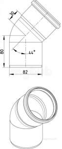 Blucher Drainage -  Blucher 45 Deg Bend-82mm 820.045.082 S