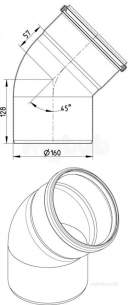 Blucher Drainage -  Blucher 45 Deg Bend-160mm 820.045.160 S