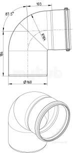 Blucher Drainage -  87.5 Deg Bend-160mm 820.090.160 S