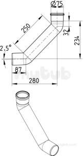 Blucher Europipe Range -  87.5 Deg Long Radius Bend 821.090.075