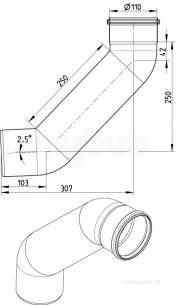 Blucher Drainage -  87.5 Deg Long Radius Bend 821.090.110 S