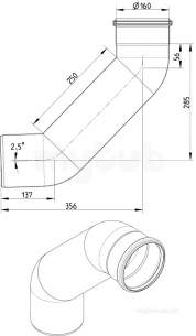 Blucher Drainage -  87.5 Deg Long Radius Bend 821.090.160 S