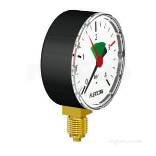 Flamco Sealed System Equipment -  Flexcon 80mm Pressure Gauge 1/2 Inch Bottom