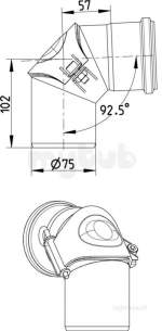 Blucher Europipe Range -  Blucher Access Bend-75mm 822.090.075