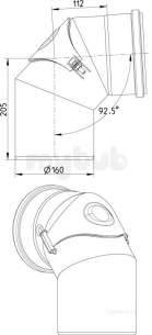 Blucher Europipe Range -  Blucher Access Bend-160mm 822.090.160