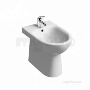 Twyford Mid Market Ware -  E100 Round Bidet Btw One Tap Hole White E13111wh