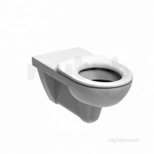 Twyford Mid Market Ware -  E100 Round Wc Wall Hung 700mm Proj Pan Wht