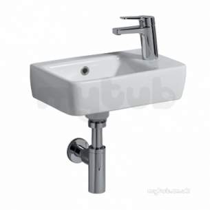 Twyford Mid Market Ware -  E200 Hr Washbasin 400x250 One Tap Hole Right Hand White