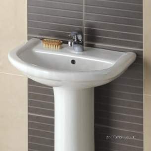 Eastbrook Sanitary Ware -  Pluton Basin 555mm One Tap Hole White 83.0010