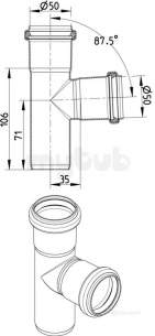 Blucher Europipe Range -  Blucher 50mm 87.5 Degree Branch 830.050.050