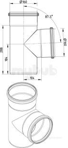 Blucher Europipe Range -  87.5 Deg Branch-160mm 830.160.160