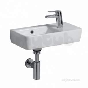 Twyford Mid Market Ware -  E200 Basin 500x250 One Tap Hole Right Hand Shelf Space Wh