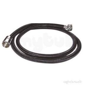 Delabie Showers -  Delabie Black Polyamide Flexible Shower Hose L1.5m