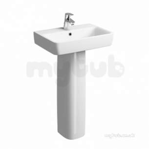 Twyford Mid Market Ware -  E200 Washbasin 600x370 One Tap Hole White