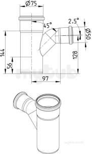 Blucher Europipe Range -  Swept Branch 75 X 50mm 839.050.075