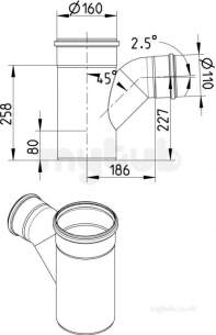 Blucher Europipe Range -  Blucher 110mm X 160mm 87.5 De Swept Branch