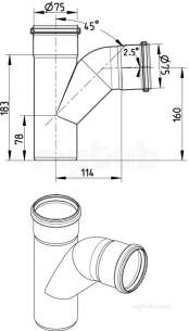 Blucher Drainage -  Blucher Swept Branch 75mm 839.075.075 S