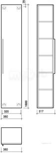 Twyford Moda Sanitaryware -  3d Tall Cabinet Alpine White 840000