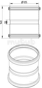 Blucher Europipe Range -  Double Coupling-125mm 841.125.125