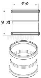 Blucher Europipe Range -  Blucher Double Ring Seal Socket 160mm