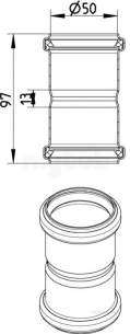 Blucher Drainage -  Double Coupling-50mm 841.050.050 S