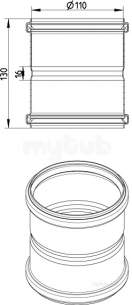 Blucher Drainage -  Double Coupling-110mm 841.110.110 S