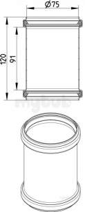 Blucher Europipe Range -  Double Slip Coupling 75mm 842.075.075 S