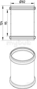 Blucher Europipe Range -  Double Slip Coupling 82mm 842.082.082 S