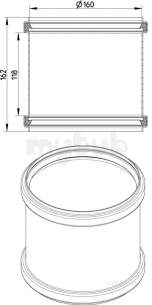 Blucher Europipe Range -  Double Slip Coupling 60mm 842.160.160 S