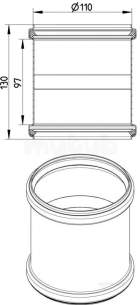 Blucher Drainage -  Blucher Double Slip Coupling 110mm