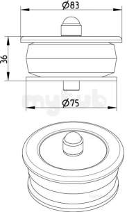 Blucher Europipe Range -  Blucher Socket Plug 75mm 844.100.075s